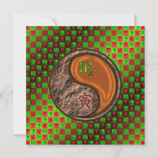 Maagd & Houten Tijger Kaart (Voorkant)