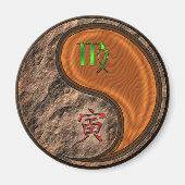 Maagd & Houten Tijger Magneet (Voorkant)