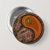 Maagd & Houten Tijger Ronde Button 7,6 Cm (Voorkant /achterkant)