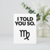 Maagd: Ik heb je zo'n grappig citaat verteld Briefkaart (Staand voorkant)