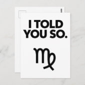 Maagd: Ik heb je zo'n grappig citaat verteld Briefkaart (Voorkant / Achterkant)