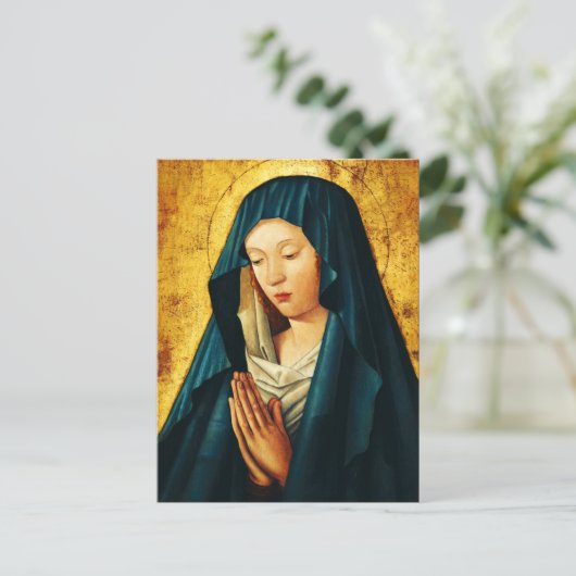 Maagd in gebed van Riga Briefkaart (Staand voorkant)