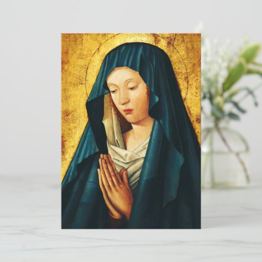 Maagd in gebed van Riga Kaart (Staand voorkant)