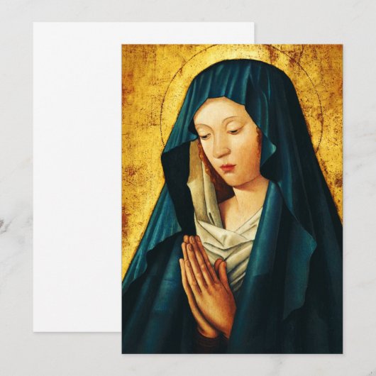 Maagd in gebed van Riga Kaart (Voorkant / Achterkant)