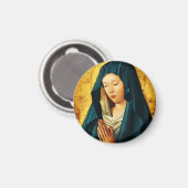 Maagd in gebed van Riga Magneet (Voorkant / Achterkant)