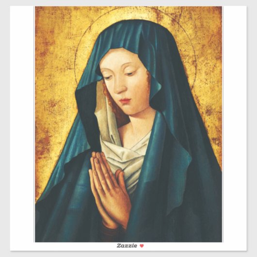 Maagd in gebed van Riga Sticker (Vel)