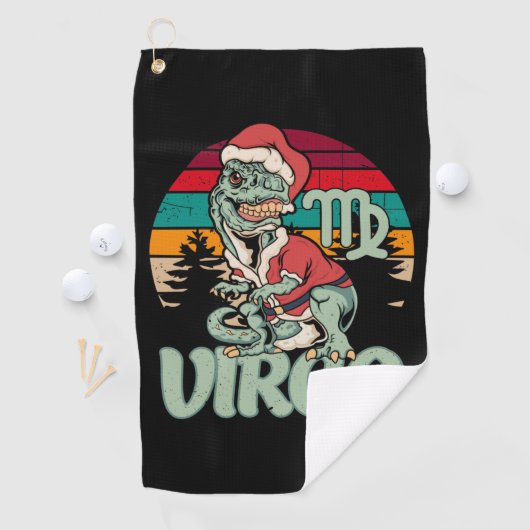 Maagd Kerstmis Dinosaurus Boom Rex Grappige Kerstc Golfhanddoek (Insitu)