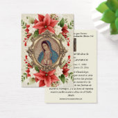 Maagd Kerstmis Guadalupe Spaanse begrafenis gebed Visitekaartje (Bureau)