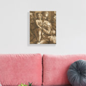 "Maagd, Kind en Heiligen" gewikkeld canvas print (Insitu (Woonkamer))