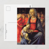 Maagd & Kind en vijf engelen van Botticelli Postc Briefkaart (Voorkant / Achterkant)