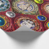 MAAGD, KIND, ENGELEN, BLOEMENKERSTKRONEN, PARELTJE CADEAUPAPIER (Hoek)