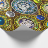 MAAGD, KIND, ENGELEN, BLOEMENKERSTKRONEN, PARELTJE CADEAUPAPIER (Hoek)