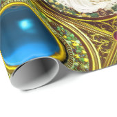 MAAGD, KIND, ENGELEN, BLOEMENKERSTKRONEN, PARELTJE CADEAUPAPIER (Rol Hoek)