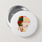 Maagd koningin Ik heb 3 kanten cadeau grappig geze Ronde Button 7,6 Cm (Voorkant /achterkant)