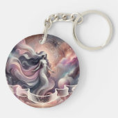 Maagd Kosmische Hemelse Zodiac Sleutelhanger (Achterkant)