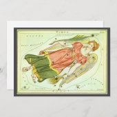 Maagd Maagd Antieke Constellatie Urania's Spiegel Kaart (Voorkant / Achterkant)