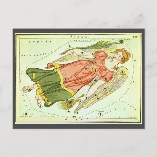 Maagd Maagd  Constellatie Urania's Mirror Briefkaart (Voorkant)
