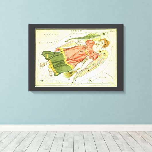 Maagd Maagd Constellatie Urania's Mirror Canvas Afdruk (Insitu (Houten vloer))