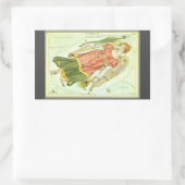 Maagd Maagd Constellatie Urania's Mirror Rechthoekige Sticker (Tas)