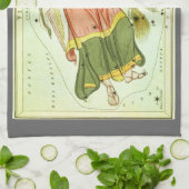 Maagd Maagd  Constellatie Urania's Mirror Theedoek (Gevouwen)