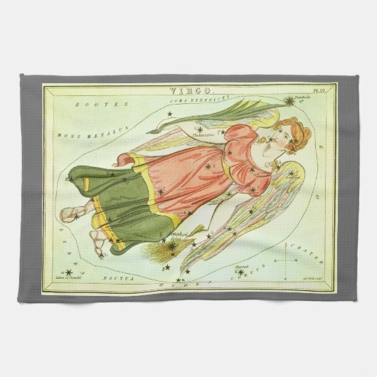 Maagd Maagd  Constellatie Urania's Mirror Theedoek (Horizontaal)