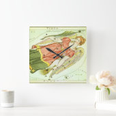 Maagd Maagd Constellatie Urania's Mirror Vierkante Klok (Huis)