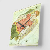 Maagd Maagd Constellatie Urania's Mirror Vierkante Klok (Hoek)