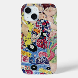 Maagd (Maagd), Gustav Klimt, Vintage Art Nouveau iPhone 15 Case