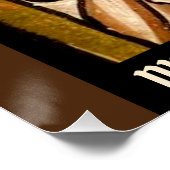 Maagd Maagd Maria die de duivel in het gezicht sla Perfect Poster (Hoek)