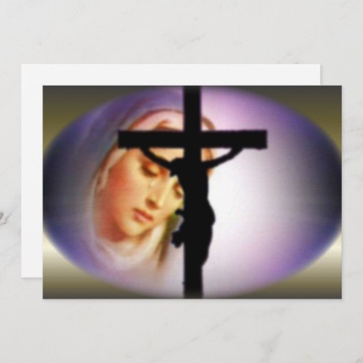 Maagd Maagd Maria in de schaduw van het kruis (Voorkant / Achterkant)