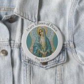 Maagd Maagd Maria Koningin van de Vrede Katholieke Ronde Button 4,0 Cm (In situ)