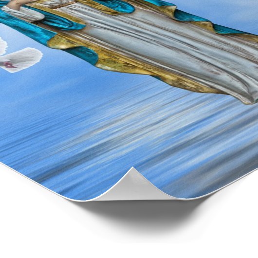 Maagd Maagd Mary Madonna Heilige Geest Religieus Poster (Hoek)