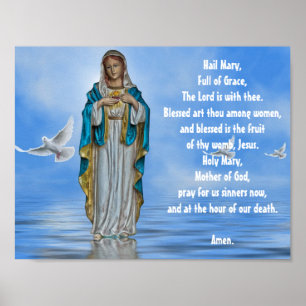 Maagd Maagd Mary Madonna Heilige Geest Religieus Poster