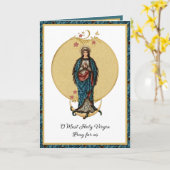 Maagd-maagd-Mary Moeder-katholieke Religieuze auto Kaart (Gele Bloem)