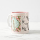 Maagd-maagd Mary Onze Vatima Memorare Tw Tweekleurige Koffiemok (Voorkant links)