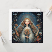 Maagd Maagd Zodiac Astrologie Hemelverjaardag Kaart (Voorkant / Achterkant in situ)