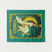 Maagd Maiden Zittend op Halve Maan Wandkleed (Voorkant (horizontaal))