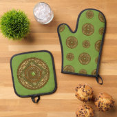 Maagd Mandala Ovenwant & Pannenlap Set (Top down)