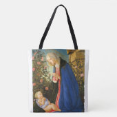MAAGD MARIA AANBIDDEND SLAPEND KINDJE JESUS TOTE BAG (Voorkant)