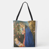MAAGD MARIA AANBIDDEND SLAPEND KINDJE JESUS TOTE BAG (Achterkant)