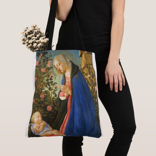MAAGD MARIA AANBIDDEND SLAPEND KINDJE JESUS TOTE BAG (Dichtbij)