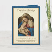 Maagd Maria Baby Jesus Schrift Feestdagen Kaart (Voorkant)