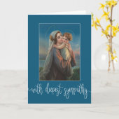 Maagd Maria Baby Jezus Begrafenis Sympathie Condol Kaart (Gele Bloem)