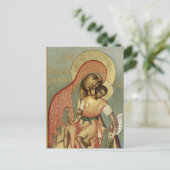 Maagd Maria Baby Jezus orthodox Christelijk icoon Briefkaart (Staand voorkant)
