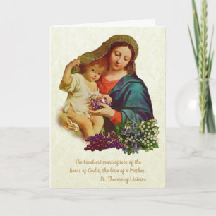 Maagd Maria Baby Jezus Religieuze Moeders Citaat Kaart