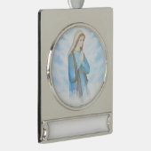 Maagd Maria Banner-decoratie zonder been Verzilverd Banner Ornament (Rechts)