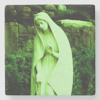 Maagd Maria Beeld Roze Stenen Onderzetter