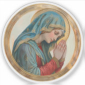Maagd Maria Biddend Roodkatholiek Vinyl Sticker (Voorkant)