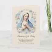 Maagd Maria Bloemen Denken aan je Gebed Kaart (Voorkant)