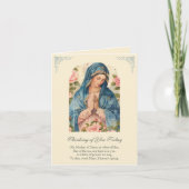 Maagd Maria Bloemen Denken aan je Gebed Kaart (Voorkant)